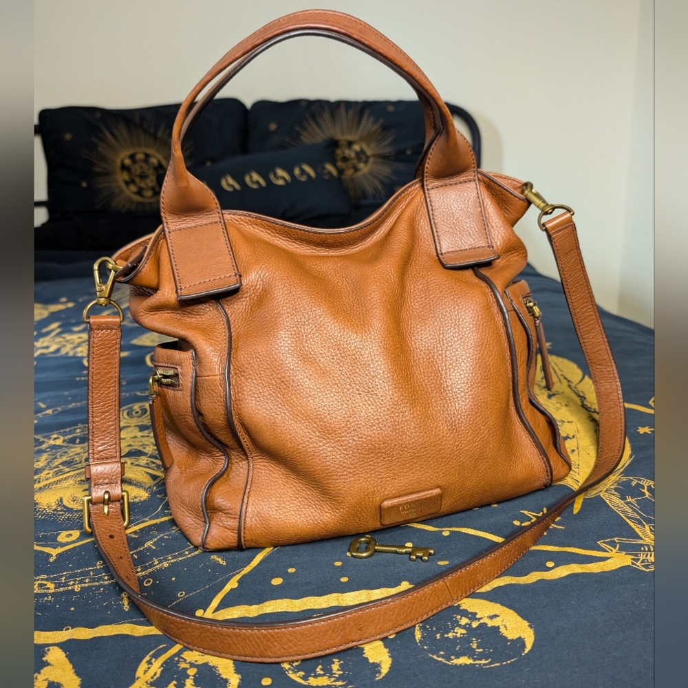 Tan Fossil Emerson Satchel ZB6548